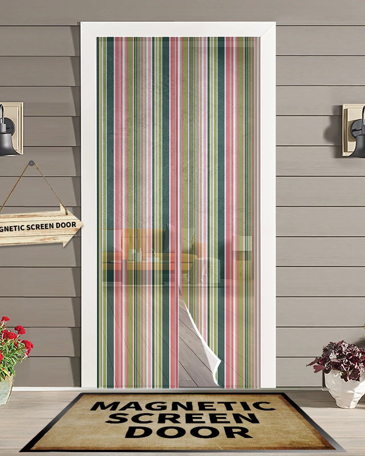 Colorful Striped Texture Magnetic Door Curtain Living Room Bedroom Home Anti-mosquito Screen Door Curtain
Colorful Striped Texture Magnetic Door Curtain Living Room Bedroom Home Anti-mosquito Screen Door Curtain