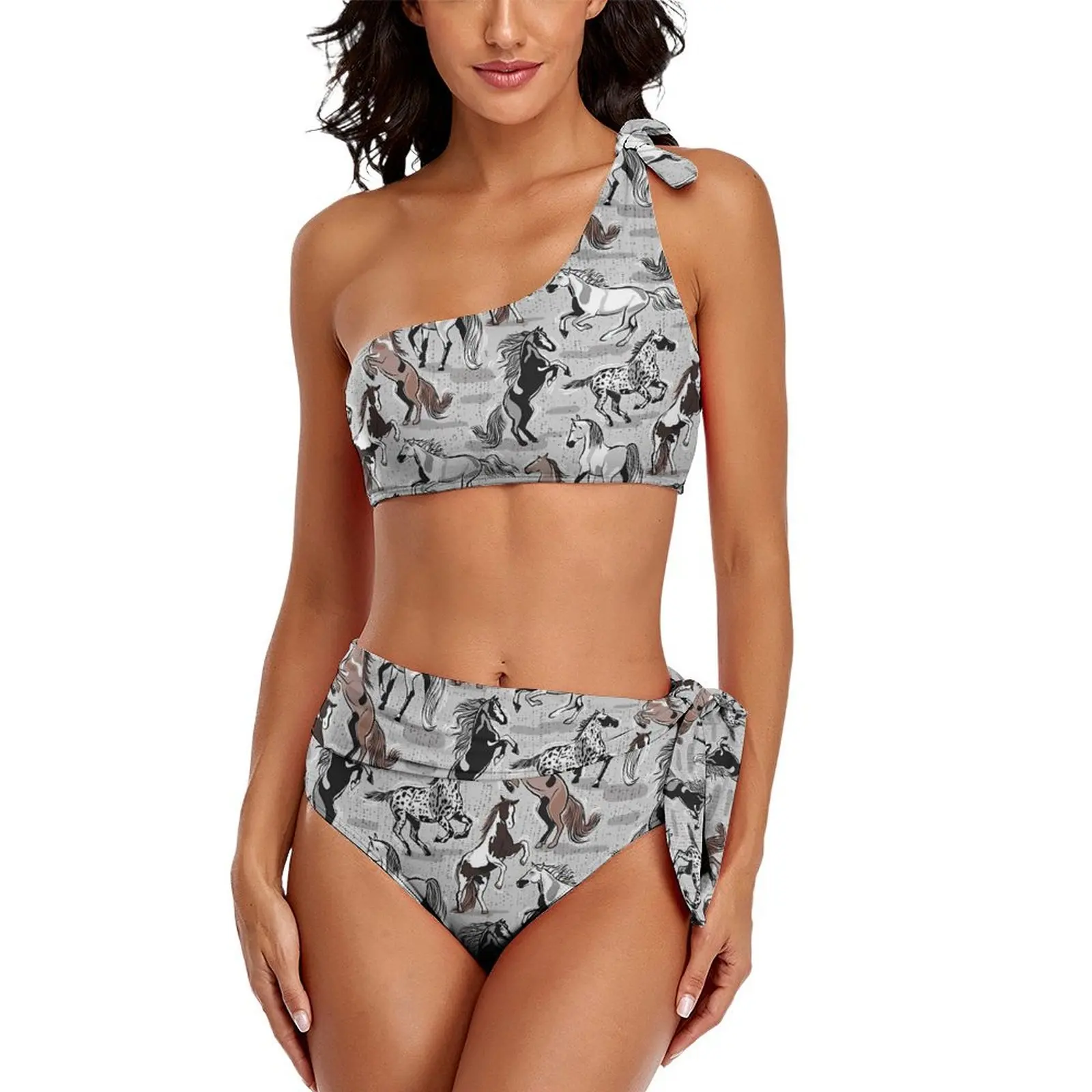 Vintage Horse Bikini Swimsuit Sexy Animal Print High Waist Bikinis Set Women Trend Swimwear Biquinis
Vintage Horse Bikini Swimsuit Sexy Animal Print High Waist Bikinis Set Women Trend Swimwear Biquinis