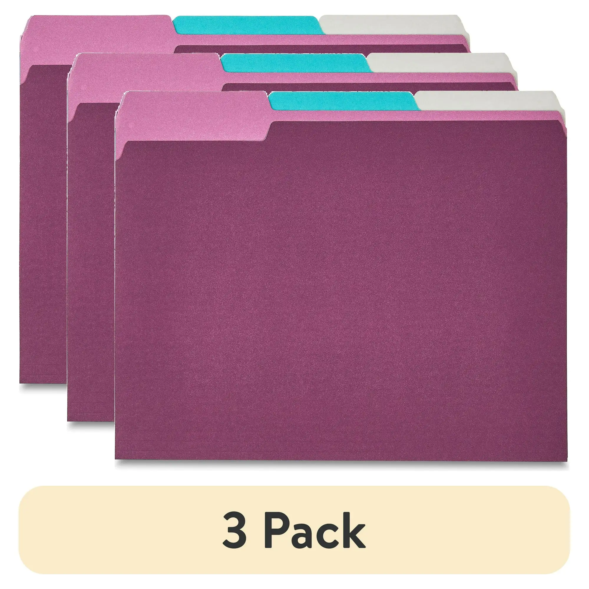 (3 pack) Pen + Gear Jewel Tone File Folders, Letter Size, Assorted Colors, 25 Count
(3 pack) Pen + Gear Jewel Tone File Folders, Letter Size, Assorted Colors, 25 Count