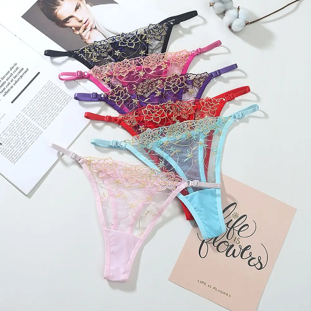 Hollow Women Low-waist Underpants G String Solid Color Flowers Panties Mesh Thong Sexy Briefs Lady Lingerie
Hollow Women Low-waist Underpants G String Solid Color Flowers Panties Mesh Thong Sexy Briefs Lady Lingerie