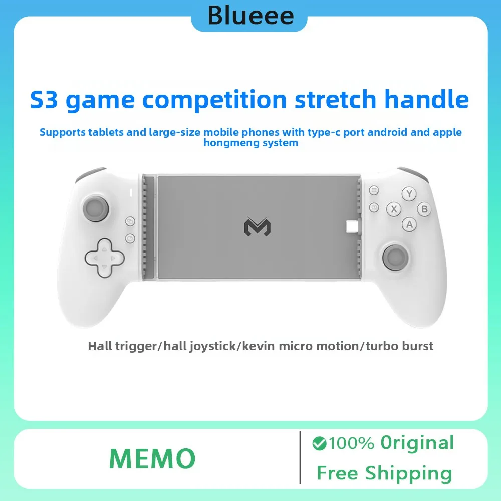 Memo S3 Gamepad Type-C Mobile Phone Controller Hall Effect Handle Stick Joystick for IPhone Android Cloud Game Phone Customized
Memo S3 Gamepad Type-C Mobile Phone Controller Hall Effect Handle Stick Joystick for IPhone Android Cloud Game Phone Customized