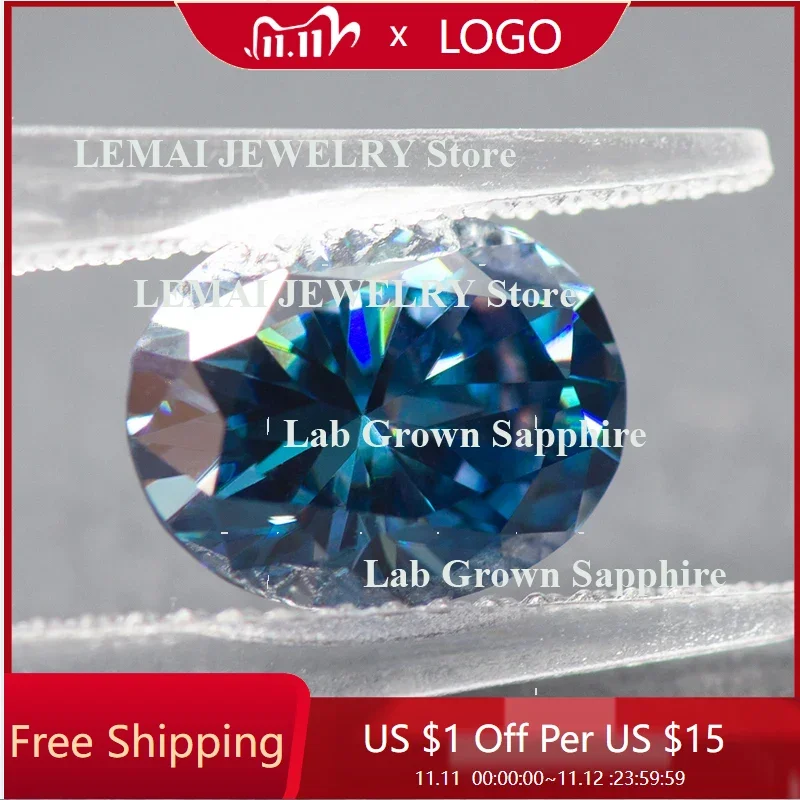 Hot Sale Moissanite Stone Oval Cut Sapphire Blue Color VVS1 DIY Charms Jewelry Making Main Materials with Certificate
Hot Sale Moissanite Stone Oval Cut Sapphire Blue Color VVS1 DIY Charms Jewelry Making Main Materials with Certificate