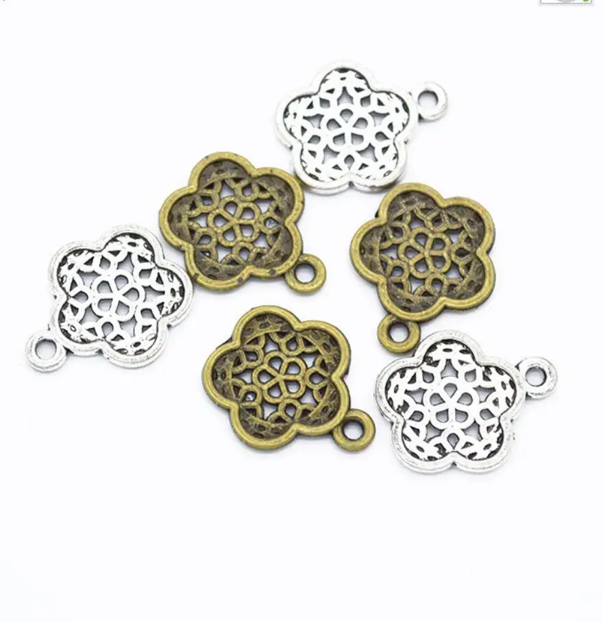 100pcs 2 colors flower Zinc alloy Charms for Jewelry Making Fashion Earrings Pendants Necklaces Bracelet Accessories DIY F0805
100pcs 2 colors flower Zinc alloy Charms for Jewelry Making Fashion Earrings Pendants Necklaces Bracelet Accessories DIY F0805