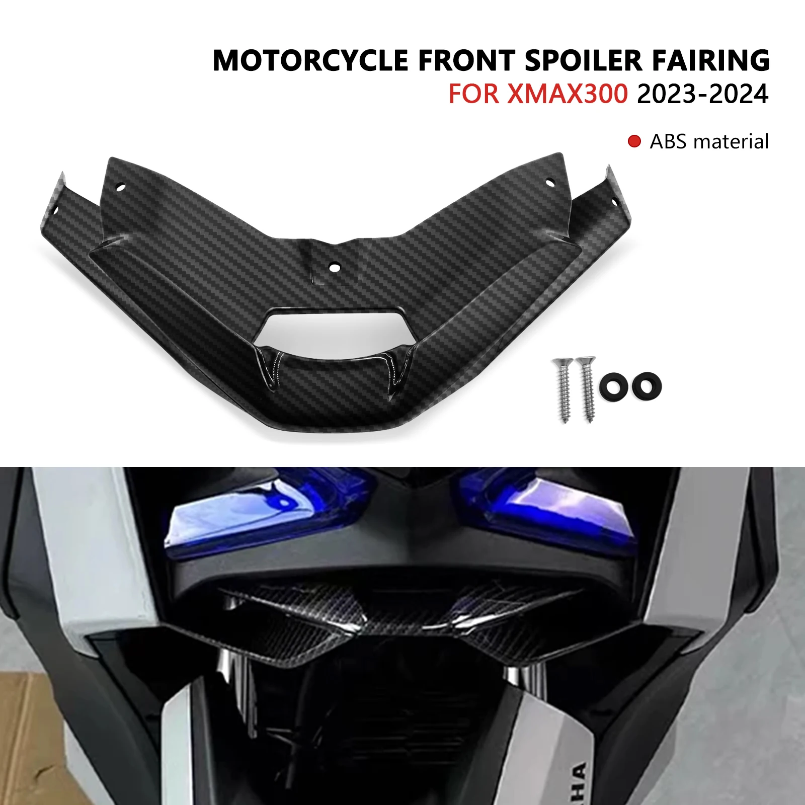 For Yamaha XMAX300 XMAX 300 X-MAX300 2023-2024 REFIT FIXED WING Motorcycle Front Lip Fixed Wing Fairing Frontal Spoilers Kit
For Yamaha XMAX300 XMAX 300 X-MAX300 2023-2024 REFIT FIXED WING Motorcycle Front Lip Fixed Wing Fairing Frontal Spoilers Kit