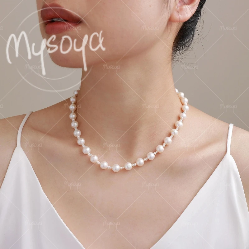 MYSOYA 3-4mm & 6-7mm White Freshwater Pearl Necklace, Suitable for Birthday/Wedding/Mother's Day/Father's Day Gift A0840
MYSOYA 3-4mm & 6-7mm White Freshwater Pearl Necklace, Suitable for Birthday/Wedding/Mother's Day/Father's Day Gift A0840