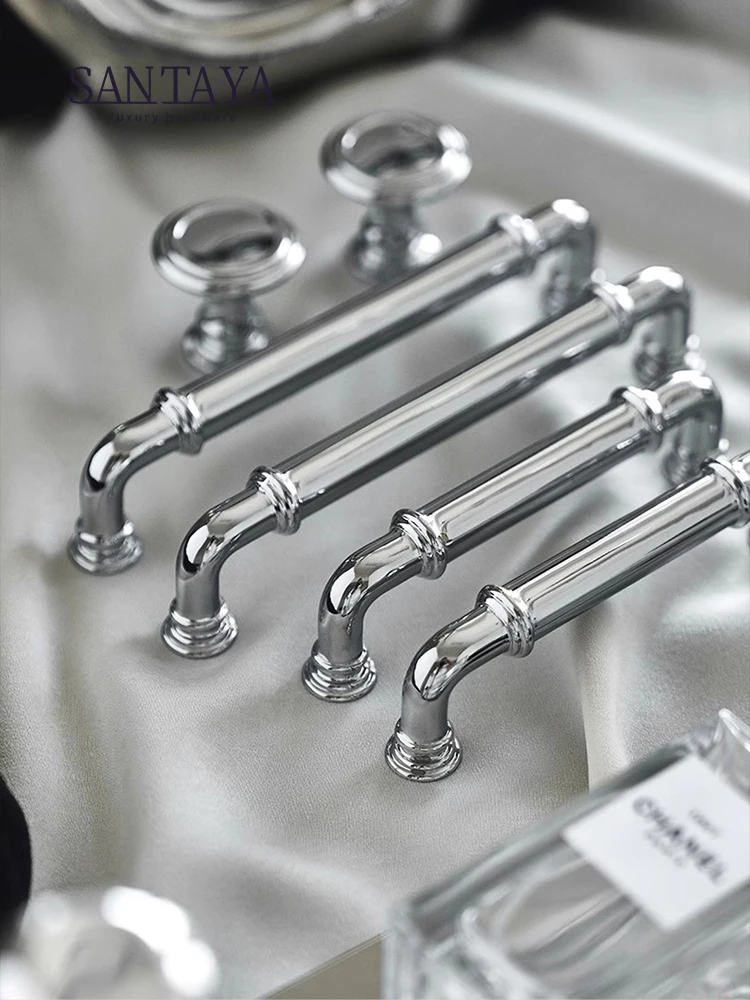 Solid Brass Kitchen Cabinets Handles Chrome Silver Drawer Knob Wardrobe Dresser Cabinet Pull Luxury Furniture Hardware
Solid Brass Kitchen Cabinets Handles Chrome Silver Drawer Knob Wardrobe Dresser Cabinet Pull Luxury Furniture Hardware