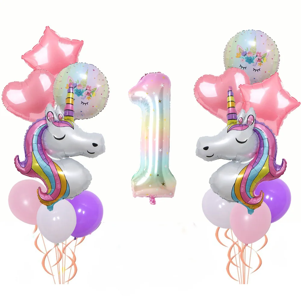 16pcs Unicorn Birthday Party Balloons Set Large Rainbow Unicorn Helium Balloon for Girl Purple Pink Unicorn Party Decorations
16pcs Unicorn Birthday Party Balloons Set Large Rainbow Unicorn Helium Balloon for Girl Purple Pink Unicorn Party Decorations