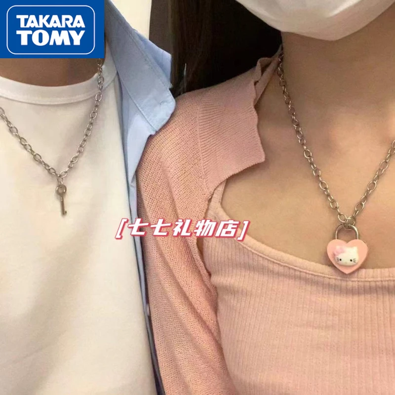 TAKARA TOMY Girl Hello Kitty Cartoon Cute Sweet and Elegant Couple Necklace Student Cool Love Key with Jewelry Necklace
TAKARA TOMY Girl Hello Kitty Cartoon Cute Sweet and Elegant Couple Necklace Student Cool Love Key with Jewelry Necklace