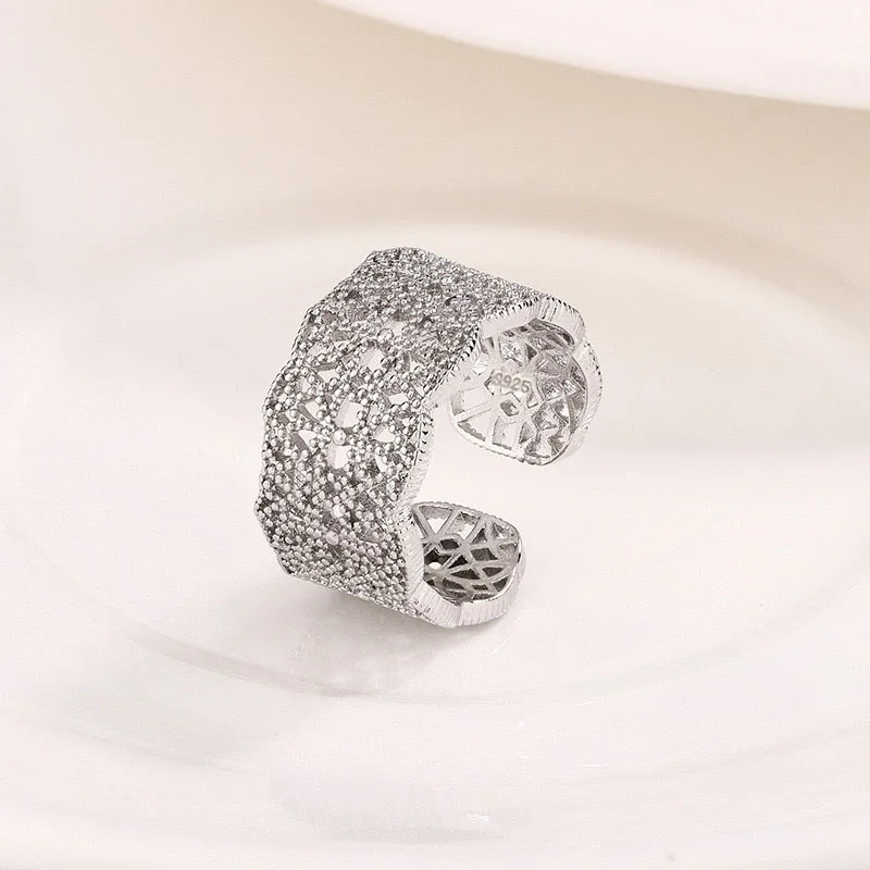 BF CLUB 925 Sterling Silver Rings For Women Open Minimalist Retro CZ Ring Creative Anillos Bague Fine Jewelry
BF CLUB 925 Sterling Silver Rings For Women Open Minimalist Retro CZ Ring Creative Anillos Bague Fine Jewelry