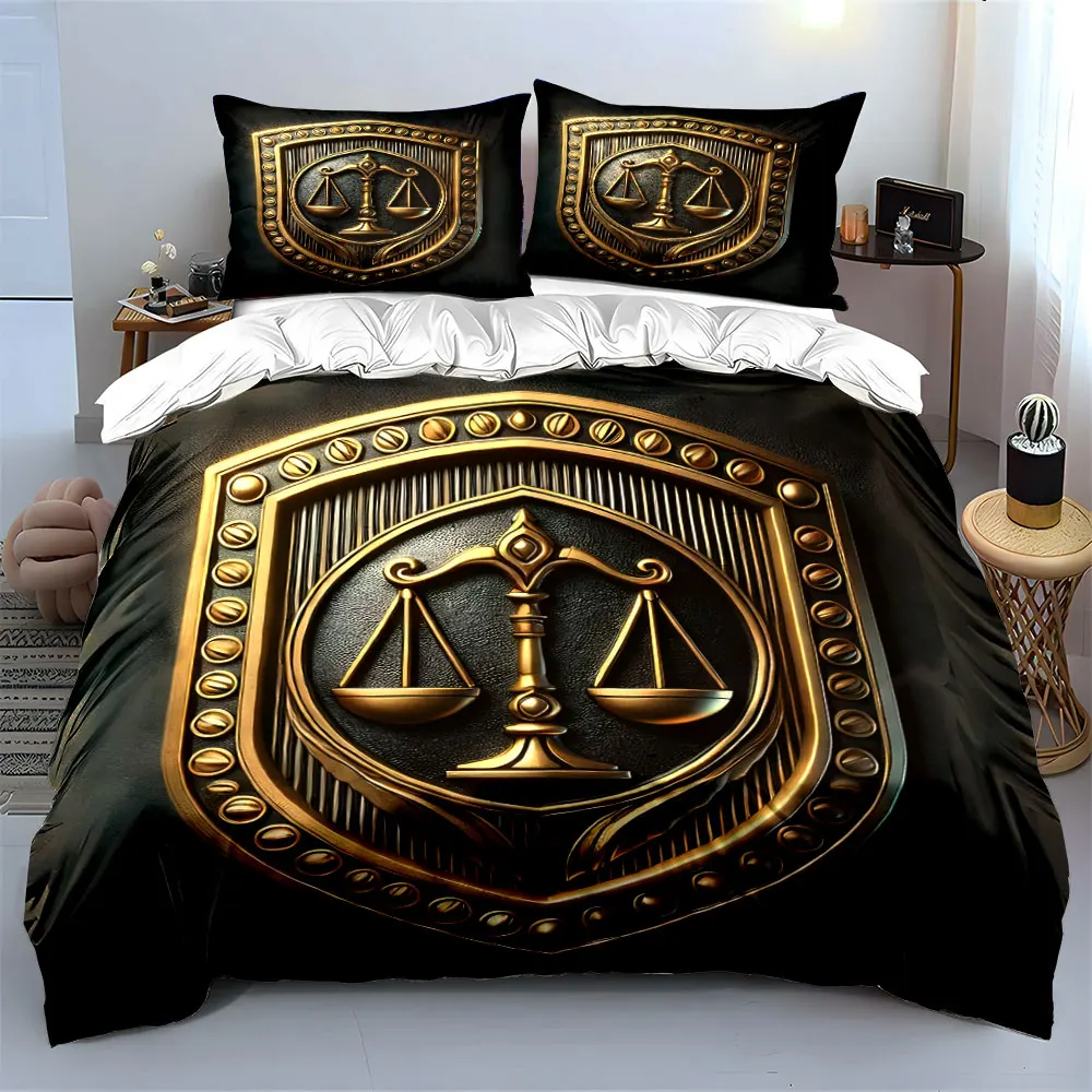 "Golden Scales Emblem Artwork" Soft Skin-Friendly Bedding Set Includes 1 Duvet Cover And 2 Pillowcase, Gift
"Golden Scales Emblem Artwork" Soft Skin-Friendly Bedding Set Includes 1 Duvet Cover And 2 Pillowcase, Gift