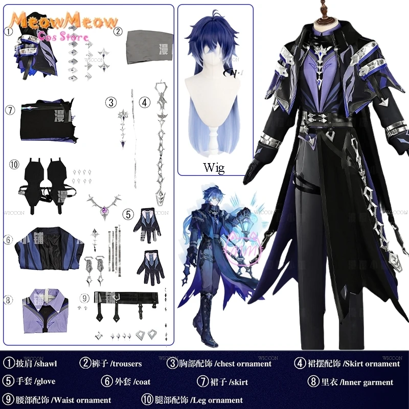 Halloween Adults Kyryll Chudomirovich Flins Cosplay Fullset Costume Wig Boots Genshin Impact Anime Game Clothing Acg Expo Outfit
Halloween Adults Kyryll Chudomirovich Flins Cosplay Fullset Costume Wig Boots Genshin Impact Anime Game Clothing Acg Expo Outfit