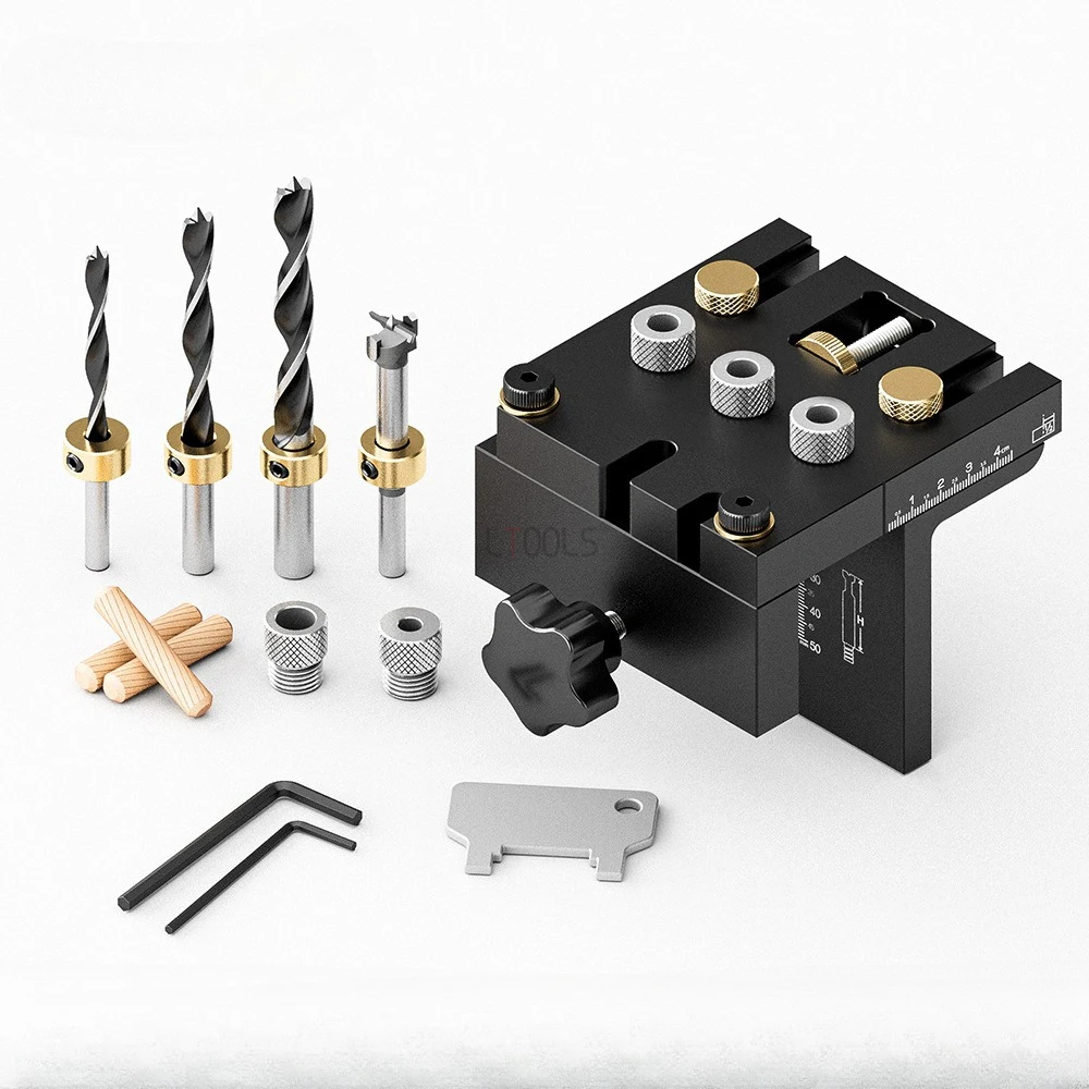 Woodworking Three in One Locator Round Wood Tenon Woodworking Tool Furniture Aluminum Alloy Wear-resistant Drilling Locator
Woodworking Three in One Locator Round Wood Tenon Woodworking Tool Furniture Aluminum Alloy Wear-resistant Drilling Locator
