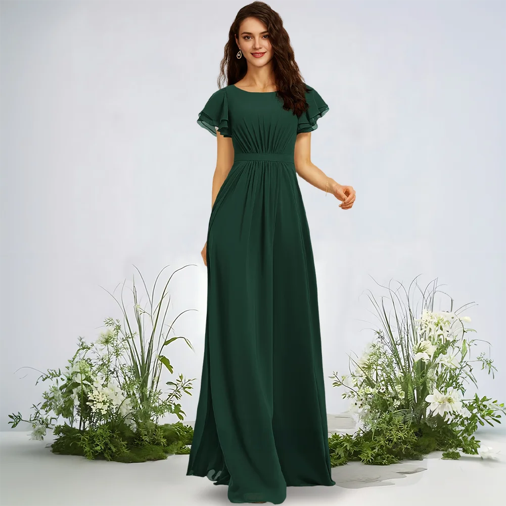 Ethereal A-Line Bridesmaid Dresses Frosted Lilac Scoop Floor-Length Chiffon Garden Gala Wedding Party Gown Cascading Ruffles
Ethereal A-Line Bridesmaid Dresses Frosted Lilac Scoop Floor-Length Chiffon Garden Gala Wedding Party Gown Cascading Ruffles