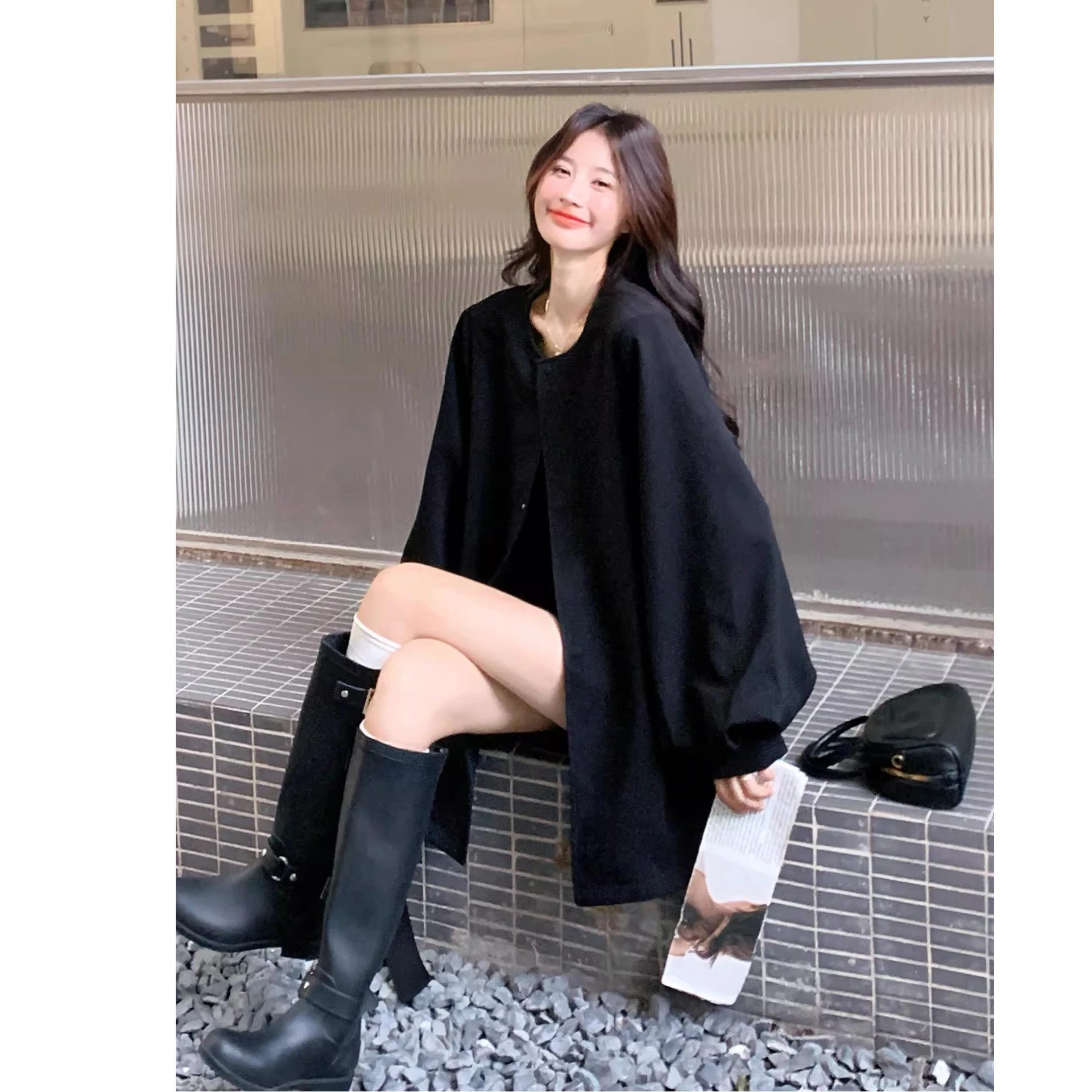 Black Korean Style Belted Waistcoat Women's Jacket 2025 Autumn New Small Size Elegant Slimming Coat High Waist Type Polyester...
Black Korean Style Belted Waistcoat Women's Jacket 2025 Autumn New Small Size Elegant Slimming Coat High Waist Type Polyester...