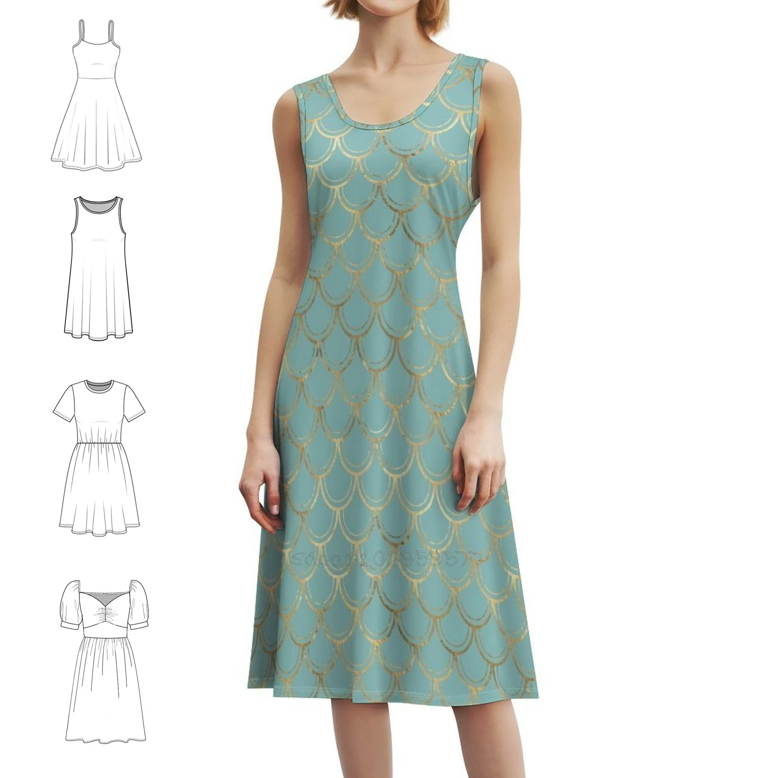 Синий, зеленый, золотой, весы русалки, женская уличная одежда, праздничное платье, модная клубная одежда с принтом для женщин, сине-зеленые весы, маленькая
Синий, зеленый, золотой, весы русалки, женская уличная одежда, праздничное платье, модная клубная одежда с принтом для женщин, сине-зеленые весы, маленькая