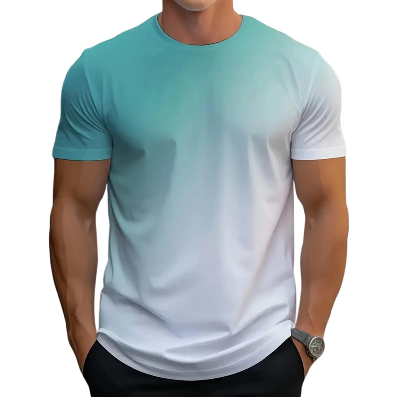 Simple Fashion Gradient T Shirts For Men Summer Trend Streetwear 3D Printed Short Sleeve T-shirts Loose Breathable Tees Tops
Simple Fashion Gradient T Shirts For Men Summer Trend Streetwear 3D Printed Short Sleeve T-shirts Loose Breathable Tees Tops