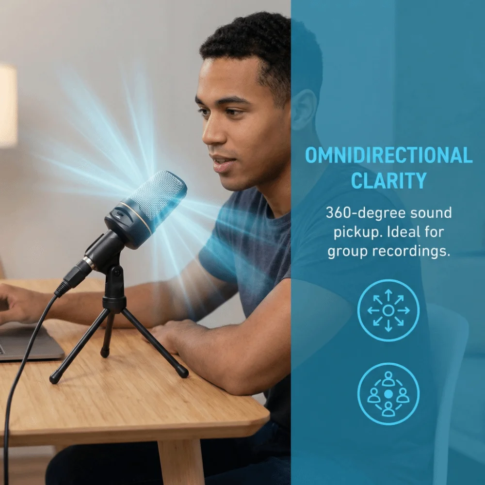3.5mm Studio Recording Condenser Microphone with Volume Control with Desktop Tripod Gaming Condenser Microphone Black
3.5mm Studio Recording Condenser Microphone with Volume Control with Desktop Tripod Gaming Condenser Microphone Black