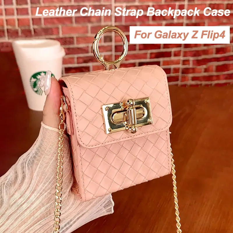 Weave Leather Mini BackBag for Samsung Galaxy Z Flip 4 Crossbody Case With Ring Bracket Plastic Cover For Galaxy Z Flip 3 Case
Weave Leather Mini BackBag for Samsung Galaxy Z Flip 4 Crossbody Case With Ring Bracket Plastic Cover For Galaxy Z Flip 3 Case