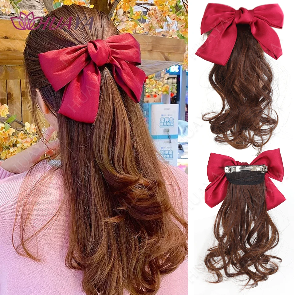 Элегантный синтетический шелковый хвост-пучок с бантом на эластичной заколке-крабе, короткий волнистый многослойный хвост для женщин на каждый день
Элегантный синтетический шелковый хвост-пучок с бантом на эластичной заколке-крабе, короткий волнистый многослойный хвост для женщин на каждый день