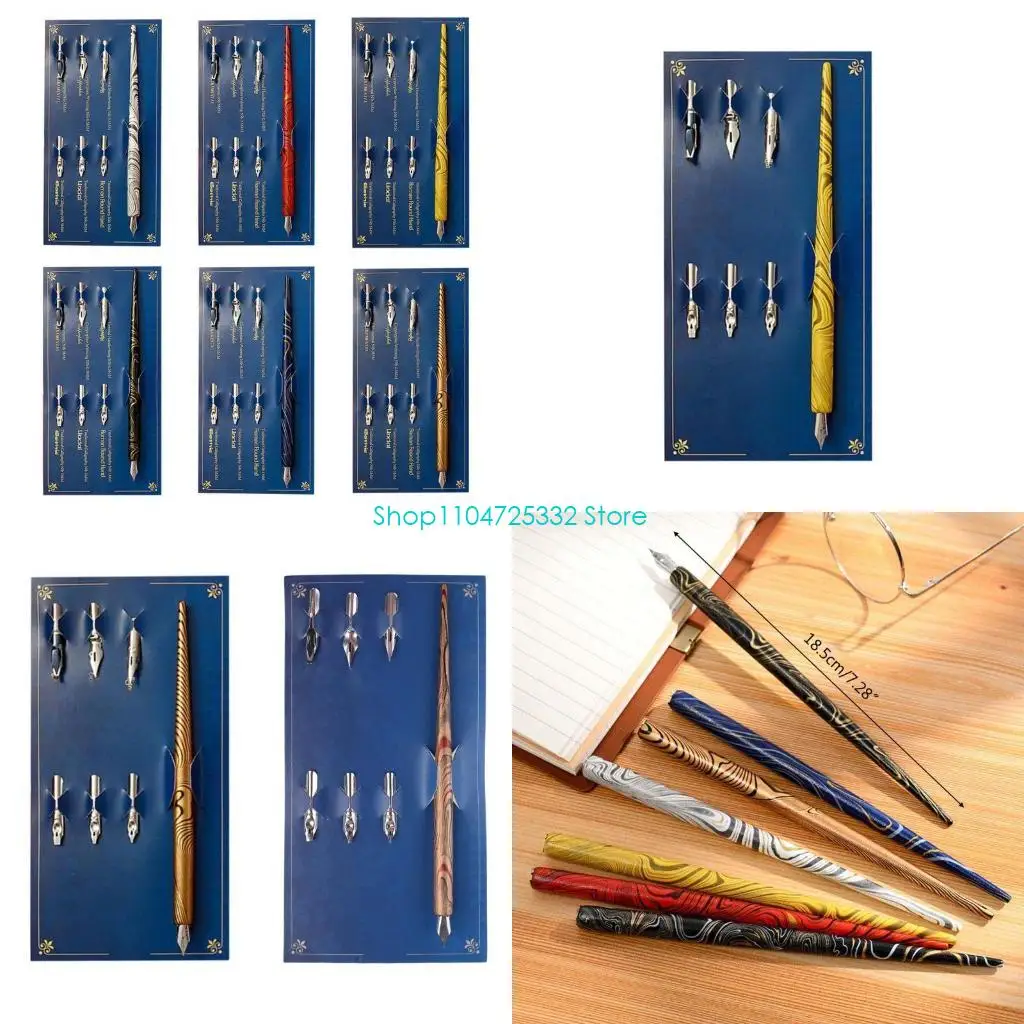 P5EA Marble Manga Dip Pen Holder with 6 Nibs for Lettering Skiching Art Drawing Painting Tool
P5EA Marble Manga Dip Pen Holder with 6 Nibs for Lettering Skiching Art Drawing Painting Tool