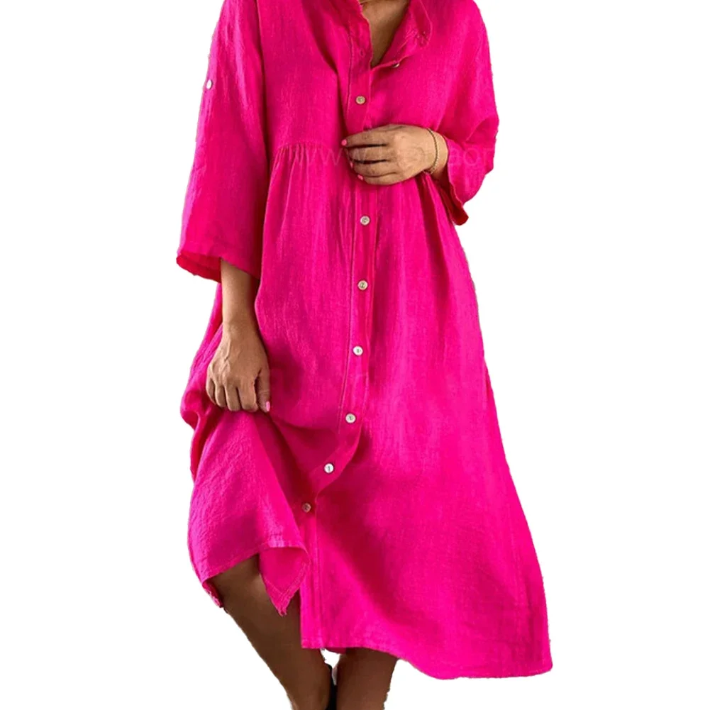 Shirt Hemdkleid 1*Women Dress For Female Long Sleeve No Elastic Casual Button Up Elegant For Daily Shirt Dress
Shirt Hemdkleid 1*Women Dress For Female Long Sleeve No Elastic Casual Button Up Elegant For Daily Shirt Dress