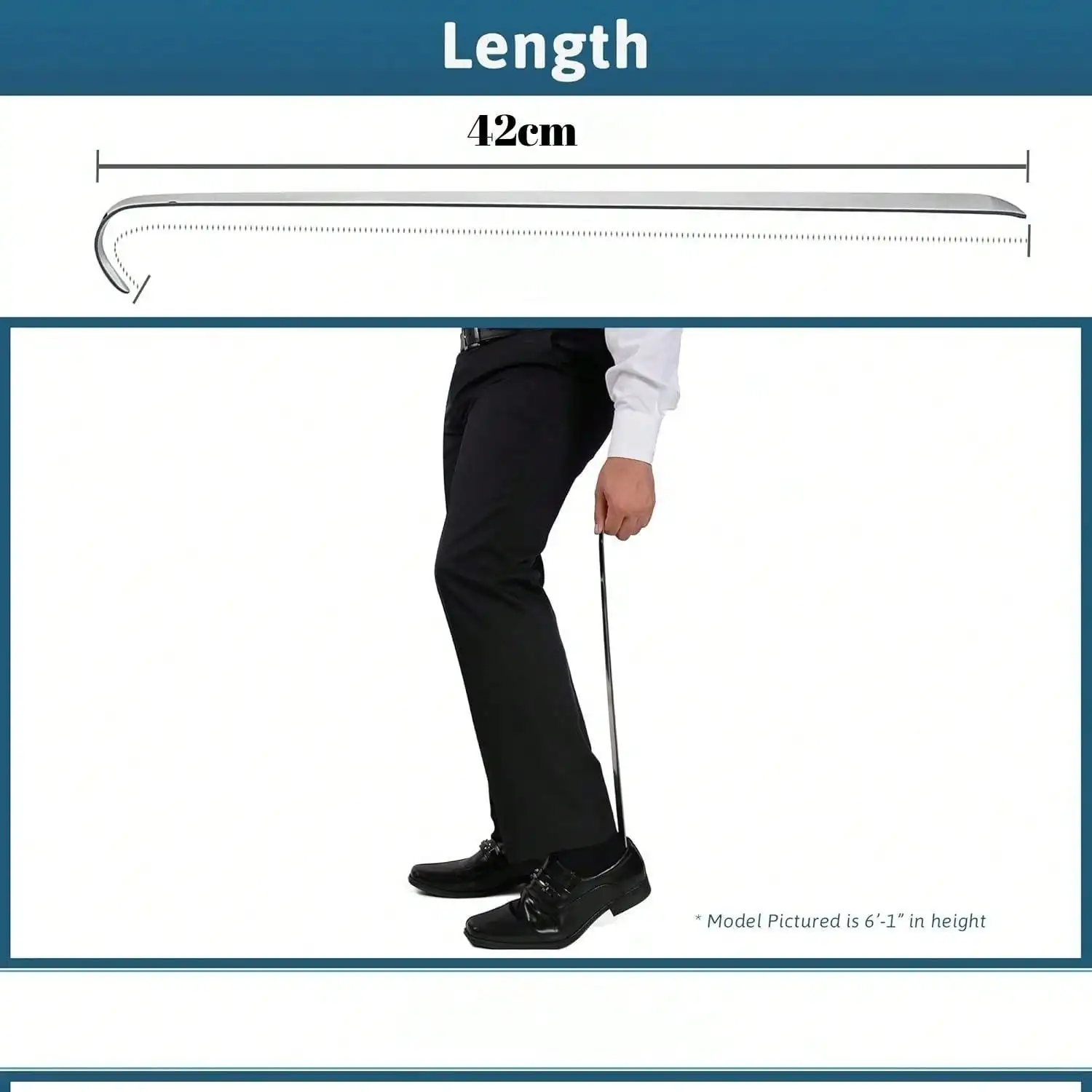 42cm Long Shoe Horn, Shoe Horn Long Handle For Seniors, Metal Shoe Horn, For Men And Women, Extra Long Shoes Horn, Long Handled Shoe Horn For Boots And Shoes
42cm Long Shoe Horn, Shoe Horn Long Handle For Seniors, Metal Shoe Horn, For Men And Women, Extra Long Shoes Horn, Long Handled Shoe Horn For Boots And Shoes