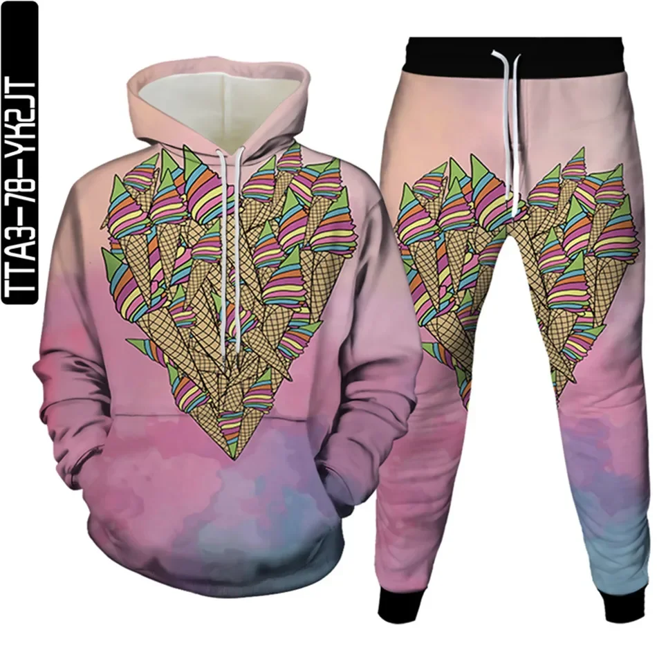 Мороженое в стиле ретро в стиле Харадзюку с мультяшным принтом, мужская одежда, спортивный костюм, костюм Homme, комплект из 2 предметов, толстовки, спортивные штаны, размер S-6XL
Мороженое в стиле ретро в стиле Харадзюку с мультяшным принтом, мужская одежда, спортивный костюм, костюм Homme, комплект из 2 предметов, толстовки, спортивные штаны, размер S-6XL