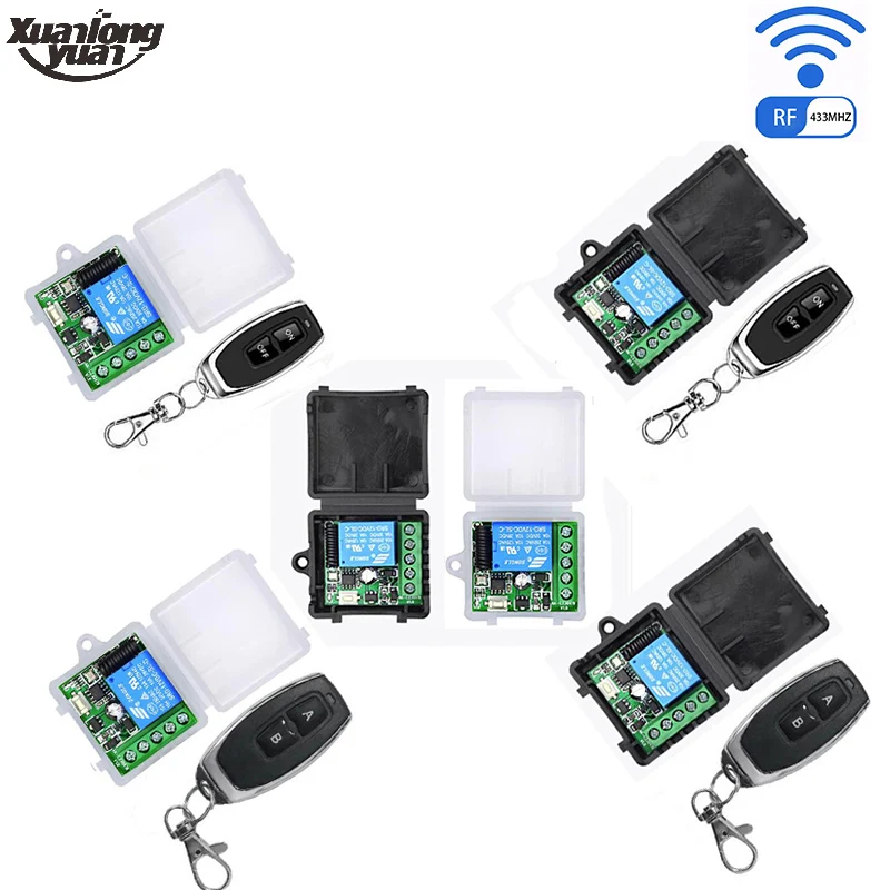 Hot 433Mhz Universal Wireless Remote Control Switch DC 12V 1CH 10A relay Receiver Module RF Transmitter 433 Mhz Remote Controls
Hot 433Mhz Universal Wireless Remote Control Switch DC 12V 1CH 10A relay Receiver Module RF Transmitter 433 Mhz Remote Controls