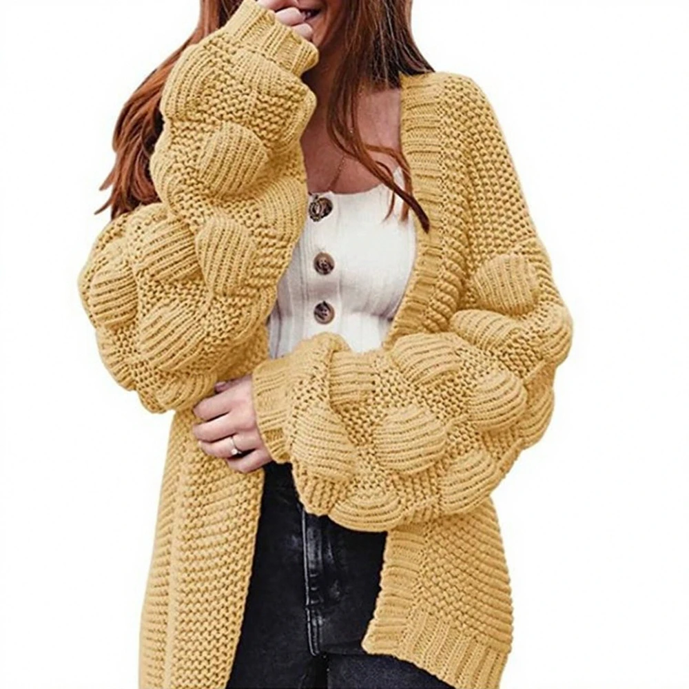 Women's Solid Color Long Sleeve Cardigan Open Front Casual Daily Wear for Autumn Winter Simple Decent Style
Women's Solid Color Long Sleeve Cardigan Open Front Casual Daily Wear for Autumn Winter Simple Decent Style