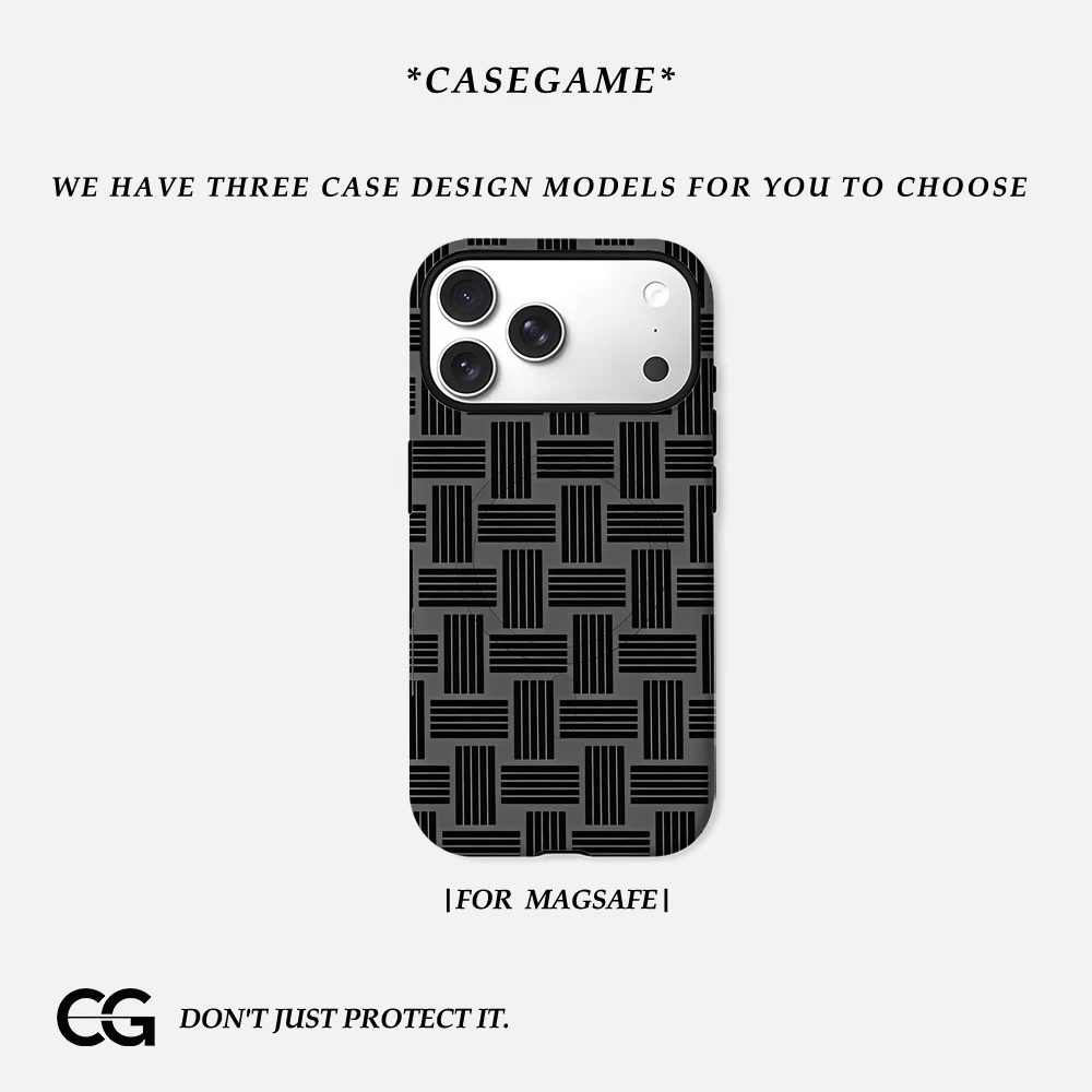 Casegame Matte Bumper for Magsafe Case for IPhone 17 16 15 14 Plus 13 Pro Max Shockproof Hard PC Black Gray Weave Cover
Casegame Matte Bumper for Magsafe Case for IPhone 17 16 15 14 Plus 13 Pro Max Shockproof Hard PC Black Gray Weave Cover