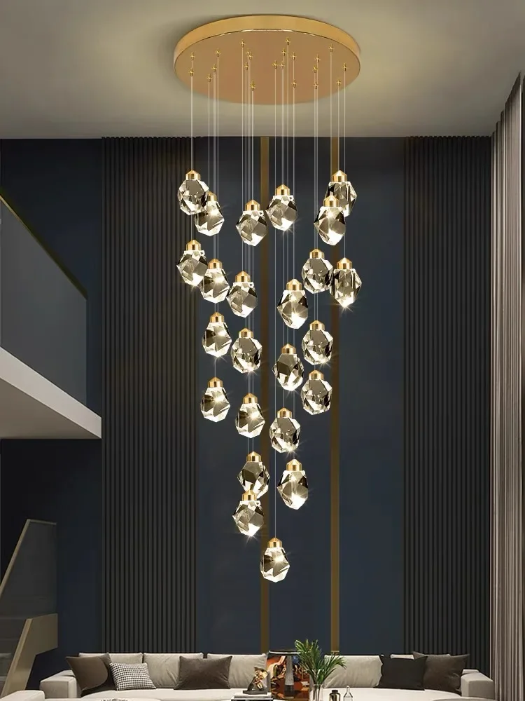 2025 Modern Crystal LED Multi Head Staircase Chandelier Villa Living Room Lighting Decor Lustre Chandelier Kitchen Accessories
2025 Modern Crystal LED Multi Head Staircase Chandelier Villa Living Room Lighting Decor Lustre Chandelier Kitchen Accessories