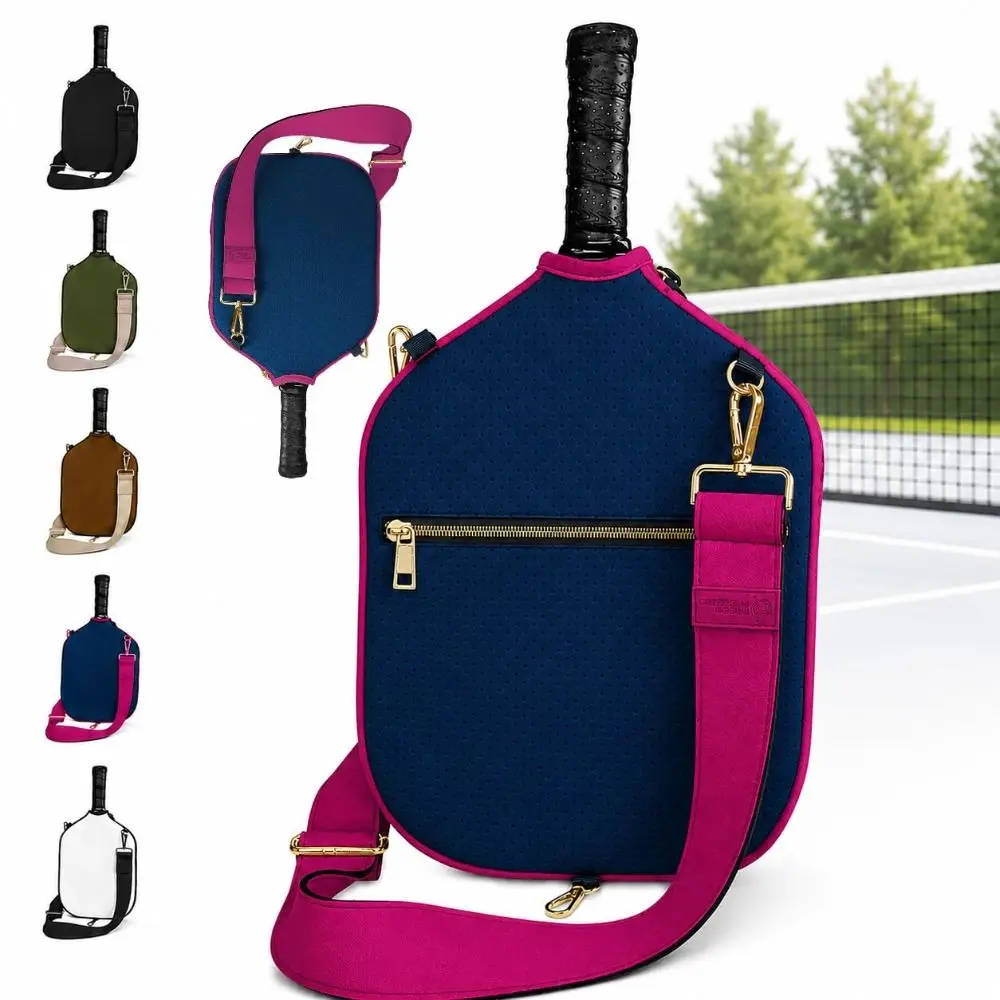 Neoprene Pickleball Paddle Cover Adjustable Strap Front Zip Pocket Pickleball Crossbody Bag Add on Ready Carabiner Clip
Neoprene Pickleball Paddle Cover Adjustable Strap Front Zip Pocket Pickleball Crossbody Bag Add on Ready Carabiner Clip