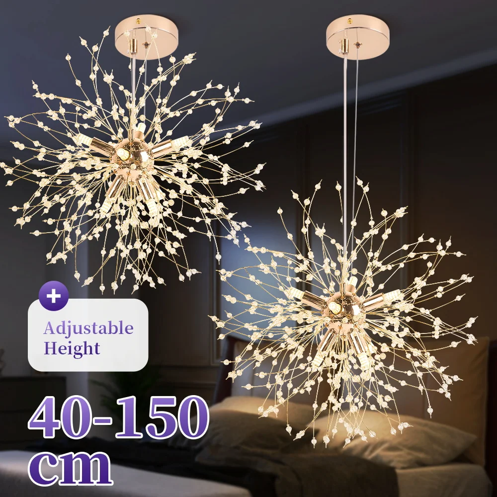 G9 Lamp Holder Ceiling Light Dandelion Crystal Chandelier Modern Bedroom Room Light Fireball Decorative Chandelier 110-220V
G9 Lamp Holder Ceiling Light Dandelion Crystal Chandelier Modern Bedroom Room Light Fireball Decorative Chandelier 110-220V