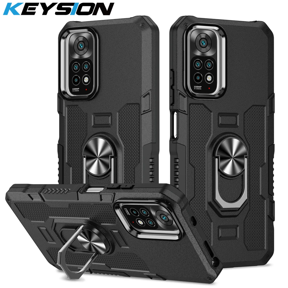 KEYSION Shockproof Case for Redmi Note 11 Pro 5G 11S Ring Stand Phone Back Cover for Xiaomi Redmi Note 10 Pro 10S 10A 10C 9T 9S
KEYSION Shockproof Case for Redmi Note 11 Pro 5G 11S Ring Stand Phone Back Cover for Xiaomi Redmi Note 10 Pro 10S 10A 10C 9T 9S