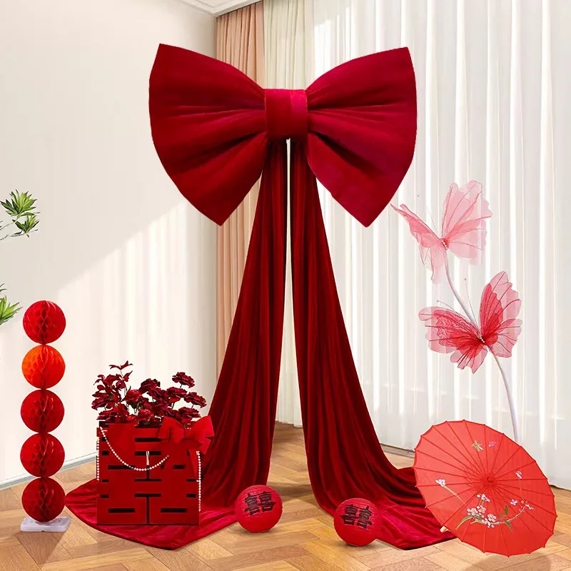 48x75Cm Large Velvet Butterfly Knot Wedding Room Decor Velvet Background Wall Valentine's Day Atmosphere Curtain Hanging Hook
48x75Cm Large Velvet Butterfly Knot Wedding Room Decor Velvet Background Wall Valentine's Day Atmosphere Curtain Hanging Hook