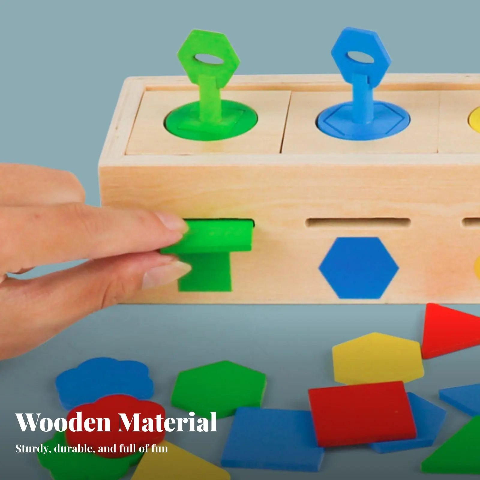 Wooden Shape Sorting Box Early Learning Color and Shape Matching Toy Color Matching Lock Game Improves Hand-Vision Coordination
Wooden Shape Sorting Box Early Learning Color and Shape Matching Toy Color Matching Lock Game Improves Hand-Vision Coordination