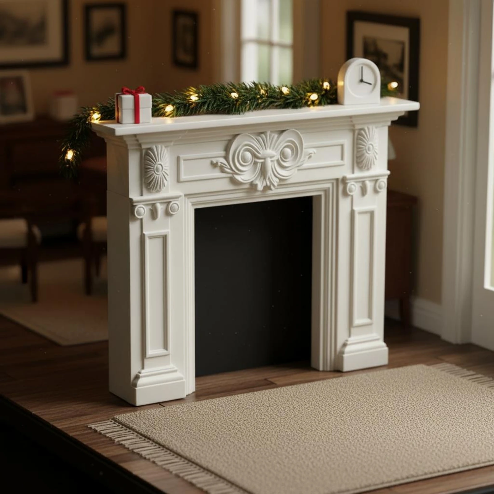 Dollhouse Fireplace Mantel Freestanding Miniature Fireplace Mantel Mini Decor European Design Polished Finish
Dollhouse Fireplace Mantel Freestanding Miniature Fireplace Mantel Mini Decor European Design Polished Finish