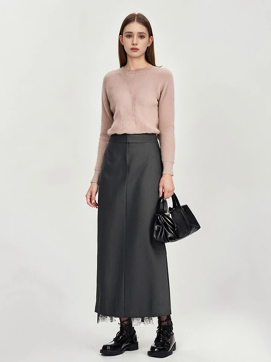 High Waist Lace Insert Straight Leg Midi Skirt for Women Spring 2025 Simple Style Pure Color Casual Fitness Polyester Blend
High Waist Lace Insert Straight Leg Midi Skirt for Women Spring 2025 Simple Style Pure Color Casual Fitness Polyester Blend