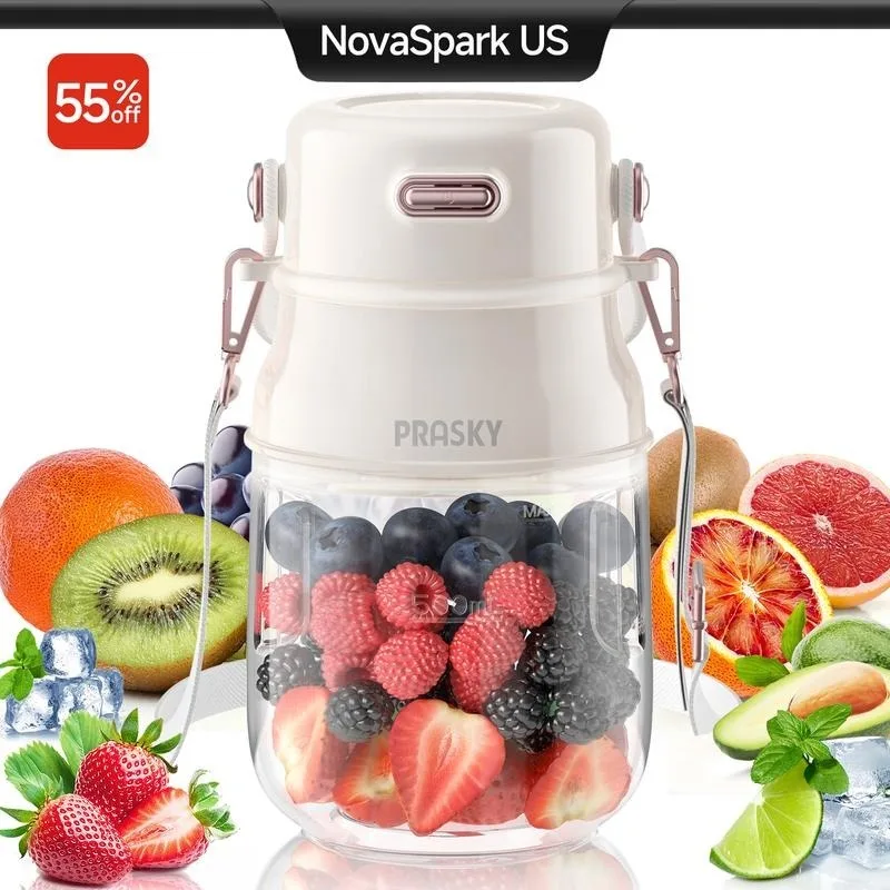 Portable Blender, Personal Blender for Shakes and Smoothies with 27oz Cup, Lid and Shoulder Strap, Type-C USB Rechargeable,
Portable Blender, Personal Blender for Shakes and Smoothies with 27oz Cup, Lid and Shoulder Strap, Type-C USB Rechargeable,