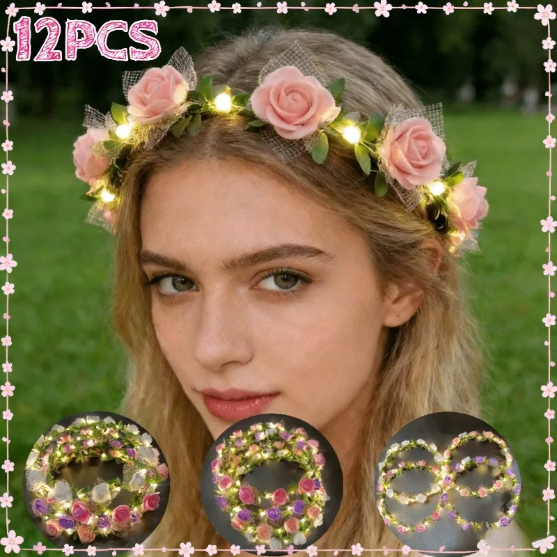 12pcs Artificial Garland LED Garland Set Party Light-Up Garland Suitable Ideal Weddings Birthday Party Wedding Guest Decorations
12pcs Artificial Garland LED Garland Set Party Light-Up Garland Suitable Ideal Weddings Birthday Party Wedding Guest Decorations