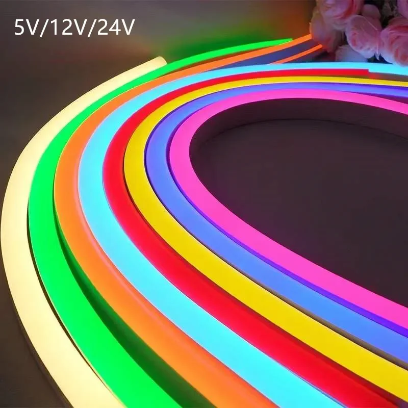5V 12V 24V Led Neon Strip Light 6mm Narrow Rope Flex Tape Silicon Tube Bar Waterproof DIY Sign Red Green Blue Yellow Pink White
5V 12V 24V Led Neon Strip Light 6mm Narrow Rope Flex Tape Silicon Tube Bar Waterproof DIY Sign Red Green Blue Yellow Pink White