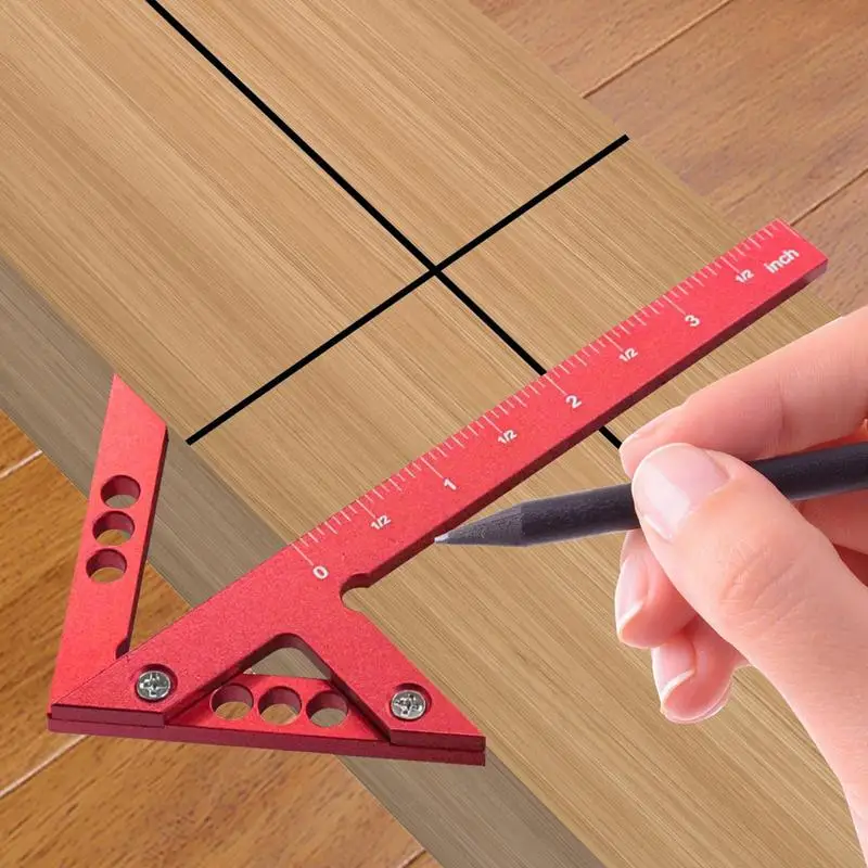 Woodworking Marking Ruler 45 Degree Right Angle Lines Gauge High Precision Layout Woodworking Center Scribe Circle Center Right
Woodworking Marking Ruler 45 Degree Right Angle Lines Gauge High Precision Layout Woodworking Center Scribe Circle Center Right