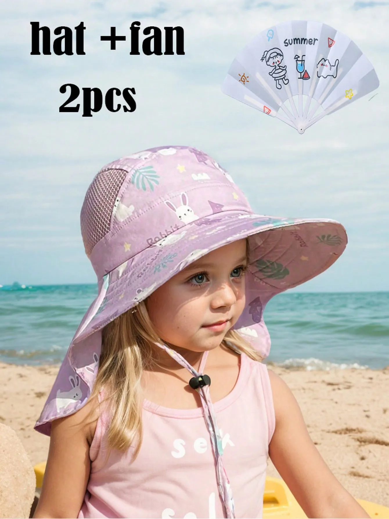 1Pc 3-8Y Girls Cartoon Shawl Bucket Hat Adjustable Rope Random Whistle Fan Super Wide Brim Summer Outdoor Beach Sun Hat
1Pc 3-8Y Girls Cartoon Shawl Bucket Hat Adjustable Rope Random Whistle Fan Super Wide Brim Summer Outdoor Beach Sun Hat
