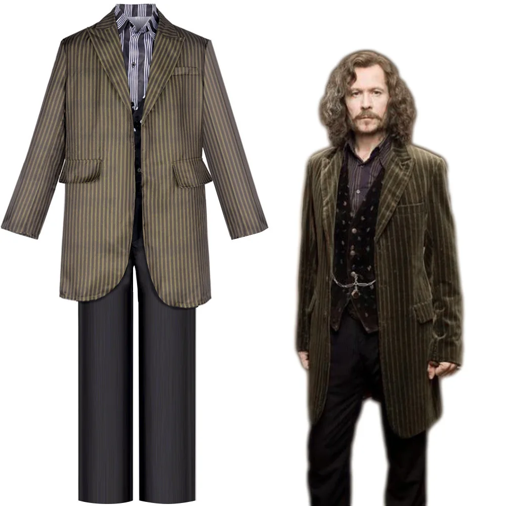 Godfather Sirius Cosplay Black Costume Mens Suit Wizard Dress Padfoot Magic Role Play Halloween Carnival Dress Up Party Clothes
Godfather Sirius Cosplay Black Costume Mens Suit Wizard Dress Padfoot Magic Role Play Halloween Carnival Dress Up Party Clothes