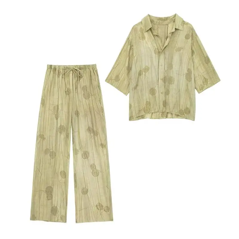 Women Spring Summer Casual Outfit Set Floral Print Loose Shirt High Waist Pants Chic Ladies Two Piece Set Trendy Streetwear
Women Spring Summer Casual Outfit Set Floral Print Loose Shirt High Waist Pants Chic Ladies Two Piece Set Trendy Streetwear