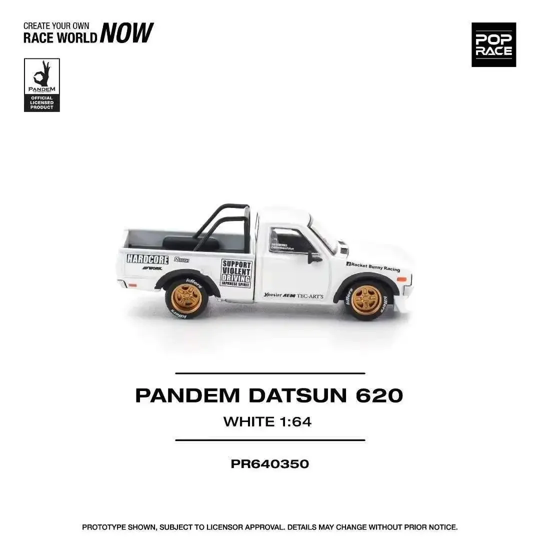PreSale POP RACE 1:64 Datsun 620 Pickup Pandem White Openable Hood Diecast Car Model Collection Toys 
PreSale POP RACE 1:64 Datsun 620 Pickup Pandem White Openable Hood Diecast Car Model Collection Toys