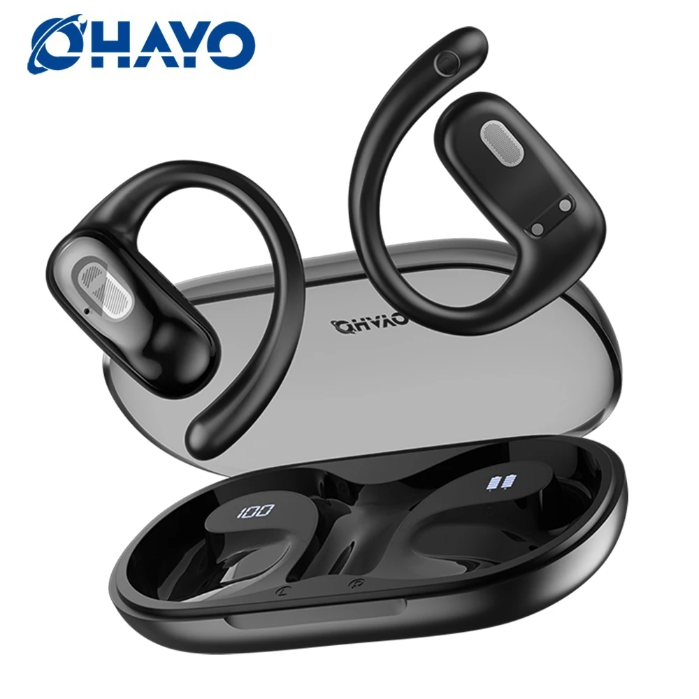 OHAYO T20 Open Ear Headphones, Bluetooth 5.4 Wireless Earbuds w/ Mic, Air Conduction Ear buds, HD Stereo Bass Over Ear Earphones
OHAYO T20 Open Ear Headphones, Bluetooth 5.4 Wireless Earbuds w/ Mic, Air Conduction Ear buds, HD Stereo Bass Over Ear Earphones