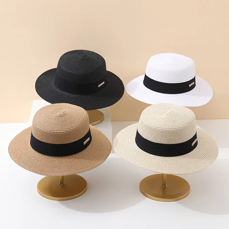 Straw Hat Women's Spring And Summer Flat Top Hat British Outdoor Travel Sun Protection Straw Hat Easiest For Match Beach Hat
Straw Hat Women's Spring And Summer Flat Top Hat British Outdoor Travel Sun Protection Straw Hat Easiest For Match Beach Hat