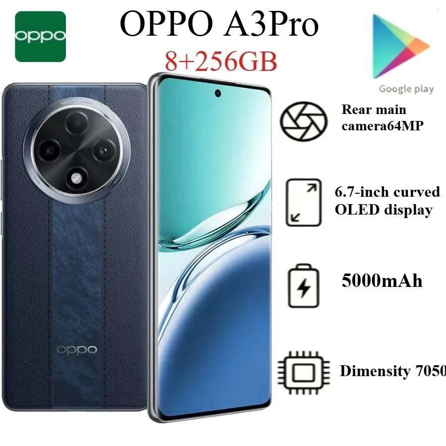 2026 new OPPO A3 Pro6.67-Inch 64MP AI Camera 67W Fast Charging 5000mAh High-Capacity Display Mobile Phone
2026 new OPPO A3 Pro6.67-Inch 64MP AI Camera 67W Fast Charging 5000mAh High-Capacity Display Mobile Phone
