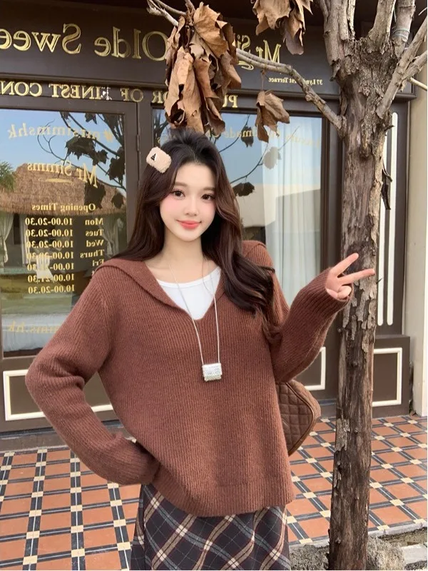 plus Size Lazy Style Color Long Sleeve Knitted Sweater Autumn Winter New Design Slimming Versatile Casual Top for Women
plus Size Lazy Style Color Long Sleeve Knitted Sweater Autumn Winter New Design Slimming Versatile Casual Top for Women